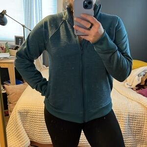 Under Armour Teal Full Zip Fleece Track Jacket EUC